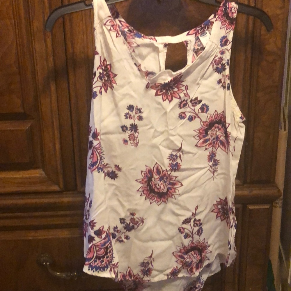 White Floral Tank